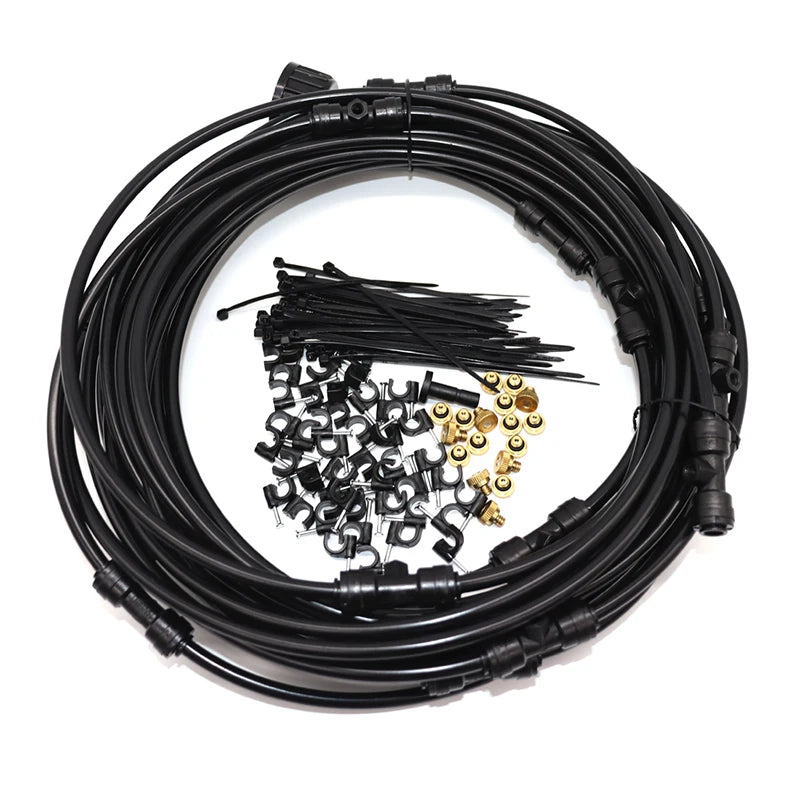 Outdoor cooling irrigation high pressure hydroponic atomization system