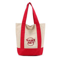 OEM Factory's Cute Cartoon Canvas Tote Bag Reusable Small Handbag Open Closure Embroidery Decoration Casual Female Accessory