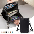 Mini Fashion Solid Color Crossbody Bag Large Capacity Multi Functional Shoulder Bag Simple with Card Slot Women's Phone Bag