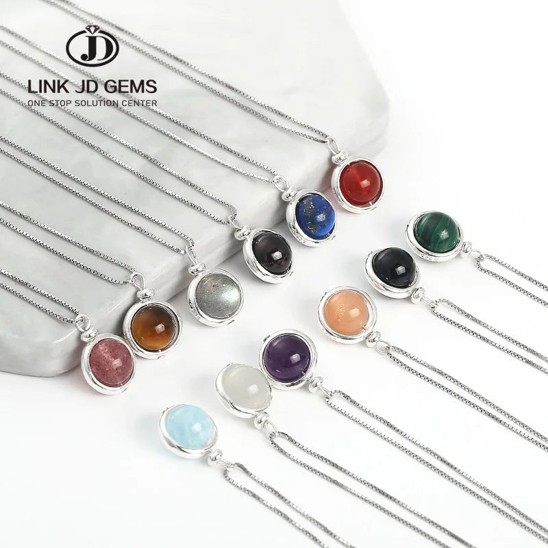 Designs Agate Charms Pendants 925 Sterling Silver Gem Crystal Healing Gems Single Natural Stone Pendant Necklace High-grade