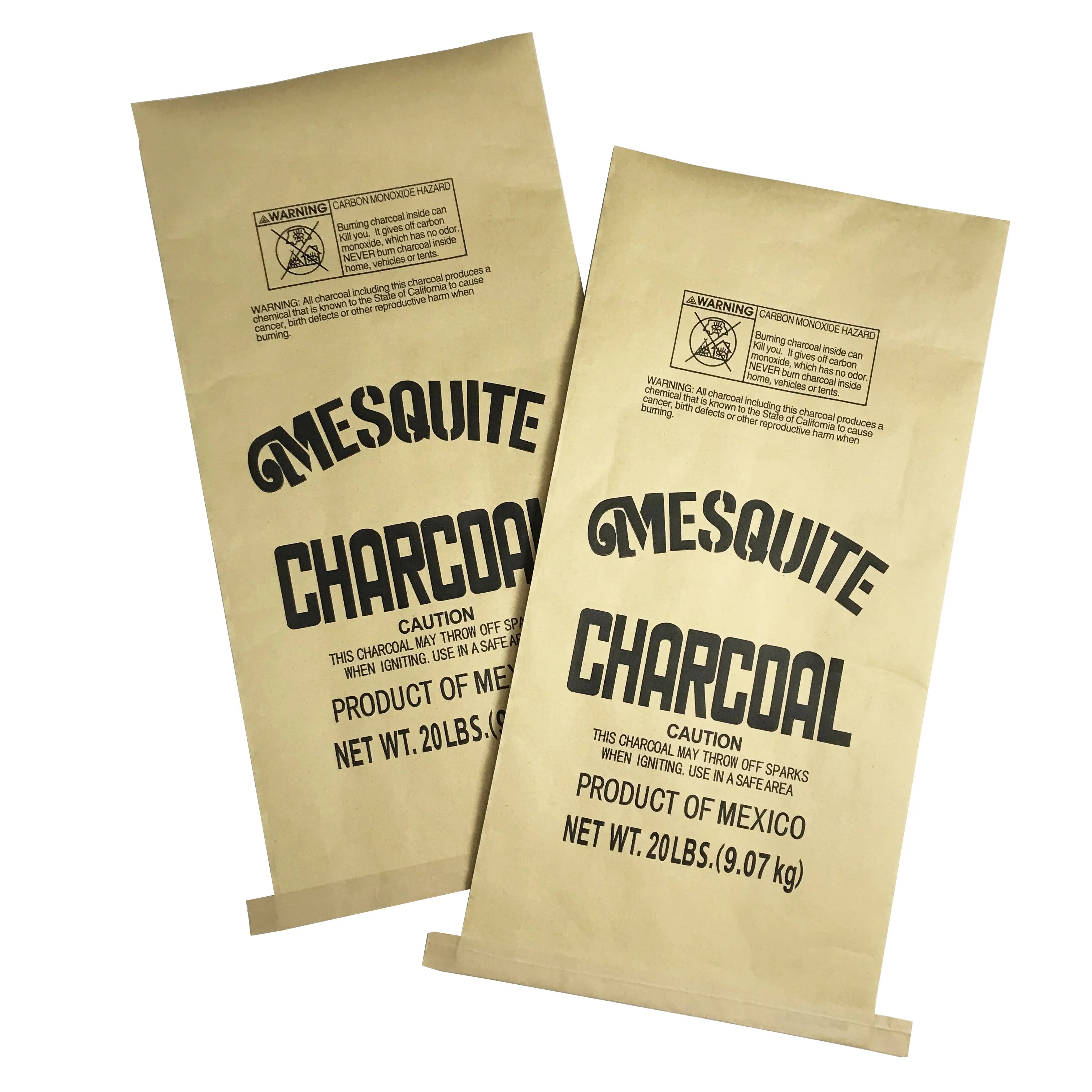 Low MOQ Brown Kraft Paper pp Woven Charcoal Packaging Generic Bags