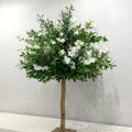 GNW Artificial Centerpiece Trees Blossom Tree Home Wedding Decor Ivory White Branches Banyan Leaf Artificial Tree