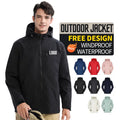 Wholesale Customized Plus Size Unisex Casual Jacket Windproof and Waterproof Outdoor Sports Hooded Men's Soft Shell Jacket