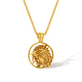Vintage Religious Jewelry 18k Gold Plated Jesus Face Pendant Necklace