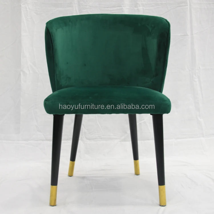 Green Velvet Modern Luxury Dining Chair Leisure Cafe Chairs Durable Dining Chairs Upholstered