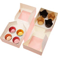 Window  4 6 8 12  Hole Muffin Cup Cake Cupcake Packaging Box Wholesale Custom Transparent