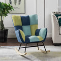 Living Room Sofa Relax Rocking Chair Reclining Rocking Sofa Accent Modern Armchair Velvet Nursery RockerWingback Rocking Chairs
