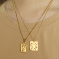 Customized Stainless Steel Alphabetic Necklace Tarnish Free Jewelry 18K Gold Plated Abstract Body Pendant Necklace for Women