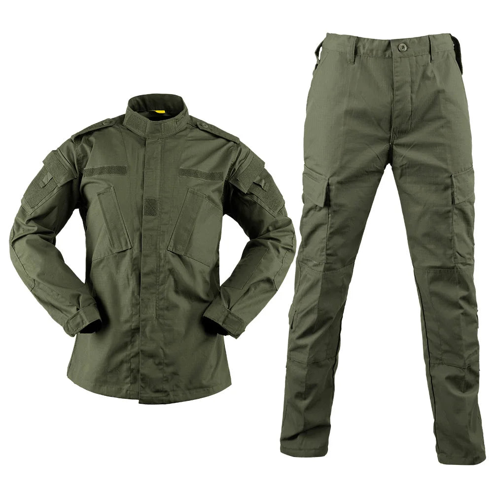 Men's Jacket & Pant Tactical Suit Thick Camouflage Clothes Uniform ACU