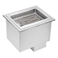2000W Commercial Electric BBQ Grill Mini Rectangle Embedded Design with Down Exhaust Korean Charcoal Grill Style
