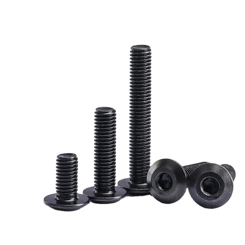 High Strength Material Oxidized Black Fine Thread Carriage Bolts Metric System Hexagon Countersunk Head Bolts