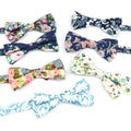 Mens Floral Bow Tie Flexible Bowtie Smooth Necktie Soft Cotton Butterfly Decorative Pattern Paisley Flower Ties