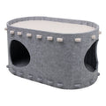 Top Selling Product 2024 2025 Luxury Felt Cat House with Double-Layer Design | Foldable Cat Condo Bed for Indoor Pets