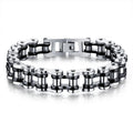 Y032 Hiphop PVD Gold Plated Jewelry Punk Bicycle Bike Chain Stainless Steel Mens Jewelry Motorcycle Chain Bracelet