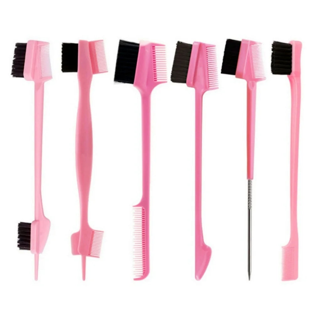 Many Kinds Double Sided Edge Control Hair Brush Comb Eyebrow Brush Smooth Comb Grooming Edge Brush