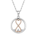 Fashion Charm Crystals Necklace Pendant Love Heart Three Tone Jewelry Wedding Bridal Women Necklaces Pendant