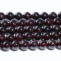 JSES Wholesale A++ Natural Star Light Red Garnet 5 6 7 8mm Round Loose Gemstone Beads for Jewelry Making DIY Crystal Lapis Beads