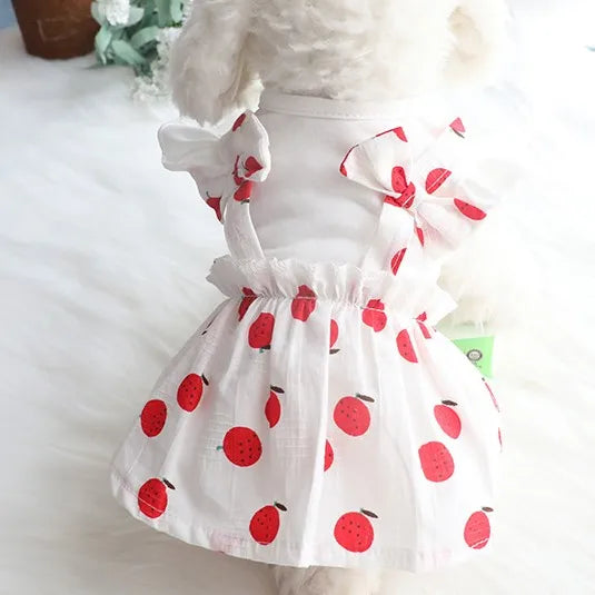 Wholesale Designer Dog Dresses Strawberry