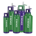 Stainless Steel Sport Water Bottle with Double Wall Vacuum Insulation Handle Straw Lid for Hot Cold Beverages Logo Design Travel