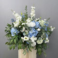 DKB Wholesale Wedding Centrepiece Artificial Flower Ball Decor Silk Green and Blue Floral Balls for Wedding Flower Ball Factory MegaBDM