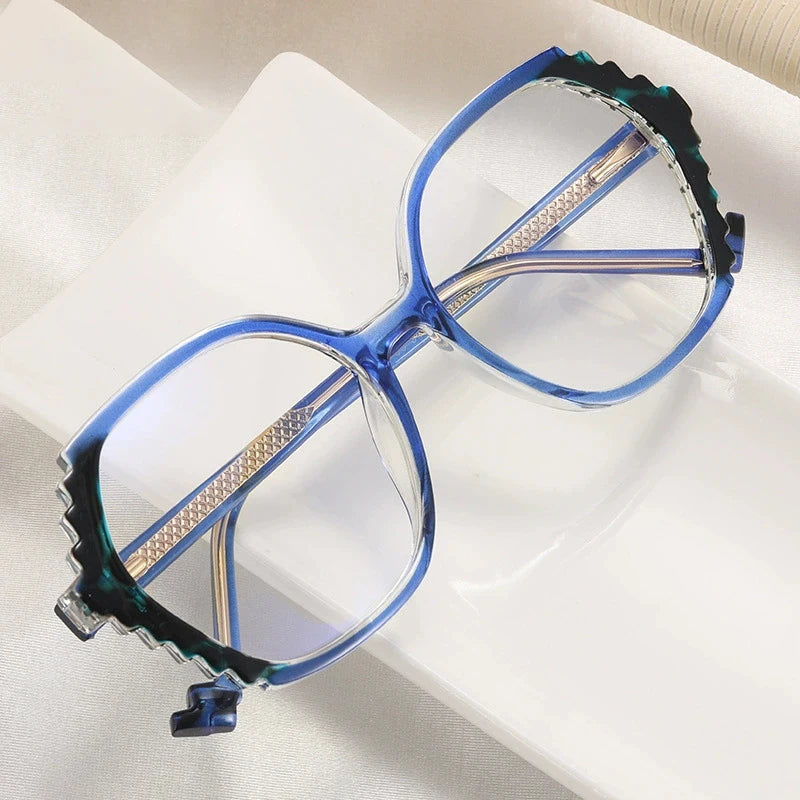 82097 New Arrival Leopard Glasses Frames Trending Products Brand Logo Fashion Women Square Frame Prescription Eyeglasses 2025