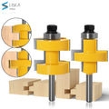 L-N235 2pc 8mm Shank High Quality Large Tongue & Groove Joint Assembly Router Bit Set 42mm Stock Wood Cutting Tool