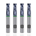 Azzkor TGH HRC50 Solid Carbide 2 Flute Weldon Shank Flat End Mill TIAlN Coating Square