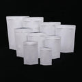 Private Label White Matte Aluminum Foil Compostable Doypack Stand up Zipper Pouch Snack Cosmetic Packaging Blank Kraft Paper Bag