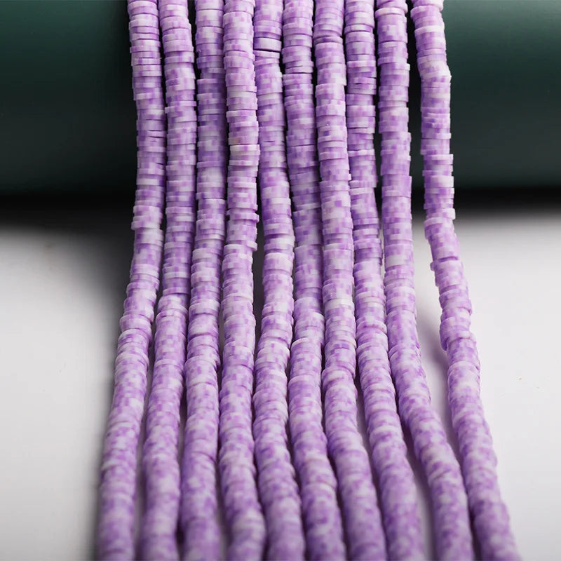 2022 New Multi Color 6MM Flat Round Polymer Clay Beads Strands Polymer Clay Beads for Jewelry Making