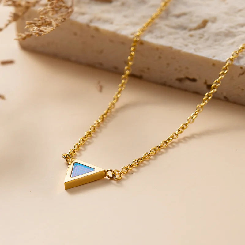 Stainless Steel Pendant Necklace Exquisite Design Clavicle Chain Non-Fading Titanium Steel Sweet Cool Necklace in Stock