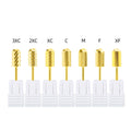 6.6mm Gold Coated Tungsten Carbide Large Barrel Smooth Top Nail Drill Bit 3/32" Electric Cuticle Gel Removal Manicure Burr Bit