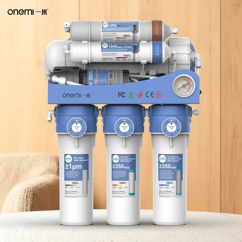 OEM 600 GPD 6-Stage Tankless Under Sink Alkaline RO Water Filtration for Apartment and Bathroom Rooms