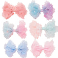 New Arrival Cute Girls Flower Hair Clips Gauze Bow Hair Pins for Little Girls Hair Accessories