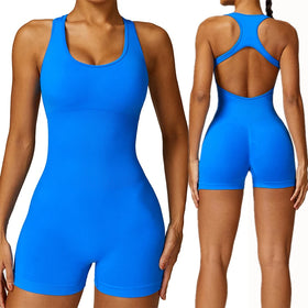 Seamless Breathable Quick Dry Women's Gym Yoga Fitness Sportswear Jumpsuits Playsuits Bodysuits Nylon Spandex
