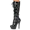 6 Inch Stiletto Heels 15 cm High Boots with Buckle Decoration for Pole Dancing Practice Banquets Winter Autumn Season High Boots