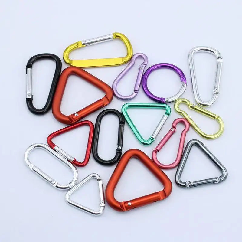 Irregular Shape Aluminum Carabiner Buckle Pack Spring Snap Keychain Carabiner Clip