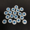 Loose Mother of Pearl Shell 8mm-15mm Round Marquise Flatback Cabochon Round Evil Eye Beasds