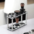 Kitchen Coffee Barista Acrylic Storage Holder Double Layered Coffee Tamper Coffee Utensil Storage Rack