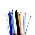 Top Seller Sustainable Free Sample Bevel Smoothies Drinking Glass Straws Set Bubble Reusable Straws Glass With Box Custom