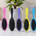 Portable Heat Resistant Anti-Static Hair Care Scalp Massage Comb Self-Cleaning Air Bag Cushion Wide Tooth Home Travel Plastic