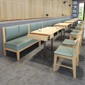 Colorful Restaurant Furniture Nordic Dining Booth Bench Seat Sofa Customized Color Modern Design Commercial Use MDF Material