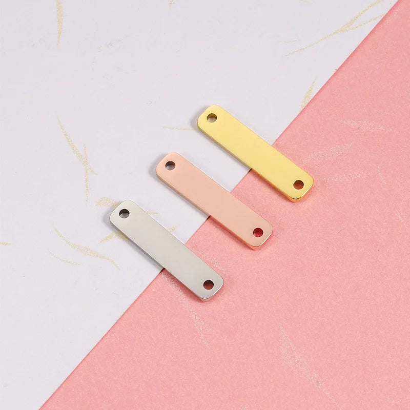 Stainless Steel Pendant DIY Jewelry Making 5*22MM Blank Bar Pendant for Necklace Custom Square Bar Charms