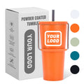 Logo Custom Water Cup With Handle and Lid 500ml Double Walled 304 Stainless Steel Vacuum Car Mug Colors Travel Office Portable