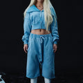 Custom Women's Autumn Sports Wear Hooded Zip-Up Jogging Pant with Ankle-Length Casual XXS Design Knitting Fabric Letter Pattern