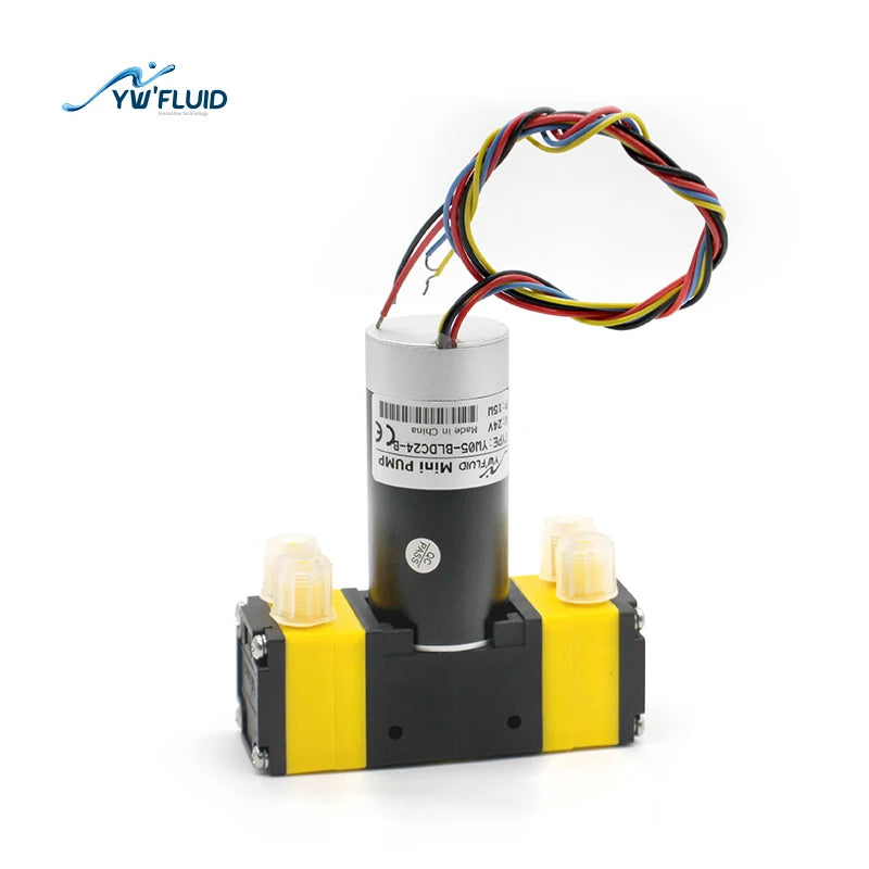 YW05-B-BLDC Double Head Diaphragm Pump Brushless Oil-free Water Pump 1200ml/min Micro Air Pump Aquarium Lab Analytical 4.2L/min