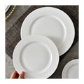 Customizable Logo High White Round Plate Ceramic Porcelain Restaurant Plate Ceramic Dinner Plate for Restaurant