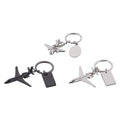Wholesale Sublimation Keychain Blank Metal Key Ring Custom Shaped Accessories 3D Keychain With Logo Airplane Metal Keychain