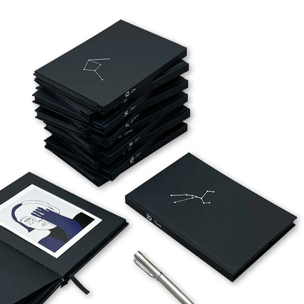 A5 Manufacturer Unique Black Card Hardcover Journal Notebooks
