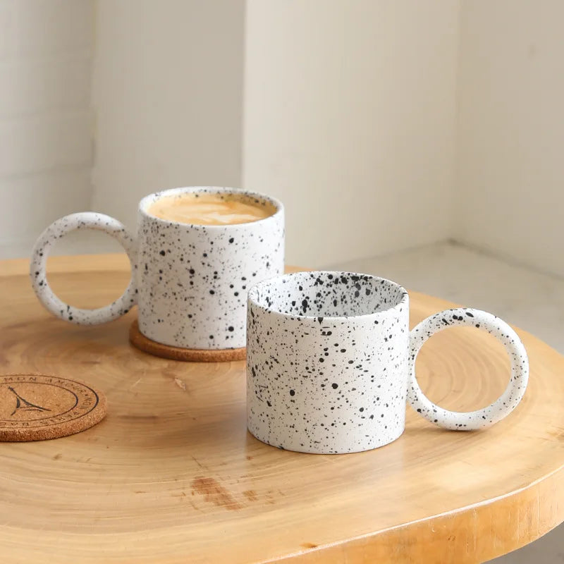 Creative Splash-ink Dot Porcelain Cup Nordic Teacup Custom logo Ceramic Spot Coffee Cup