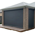 10Meter Wide Zip Track Outdoor Aluminum Patio Screen Shades Windproof Smart Electric Sun Blinds with Fabric Material